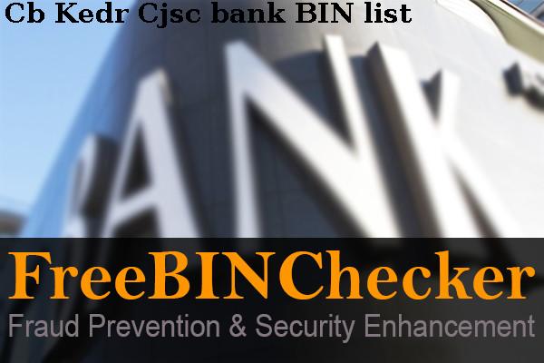 Cb Kedr Cjsc BIN List