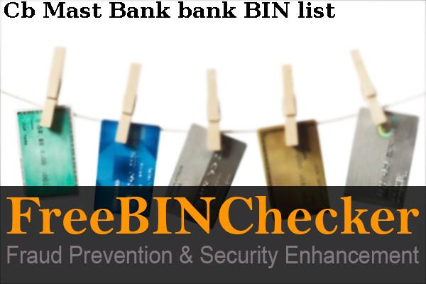 Cb Mast Bank Lista de BIN