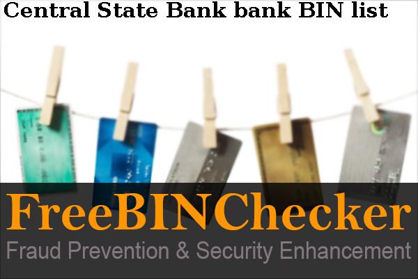 Central State Bank BIN List
