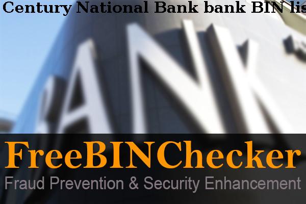 Century National Bank BIN List