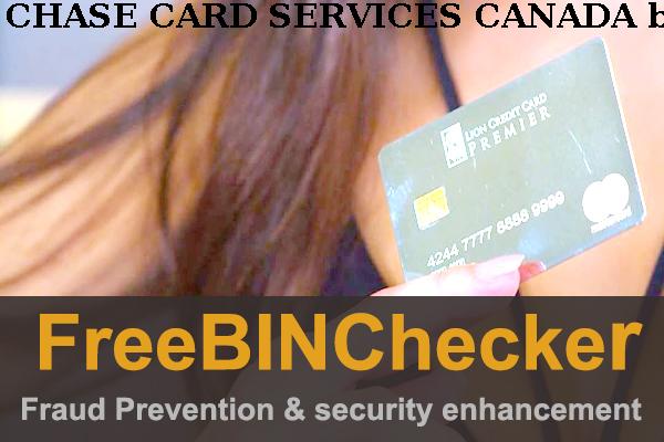 Chase Card Services Canada BIN 목록
