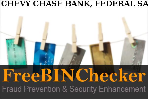 Chevy Chase Bank, Federal Savings Bank BIN List