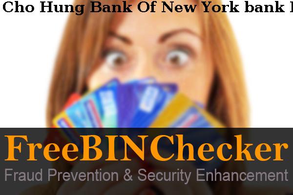Cho Hung Bank Of New York BIN 목록