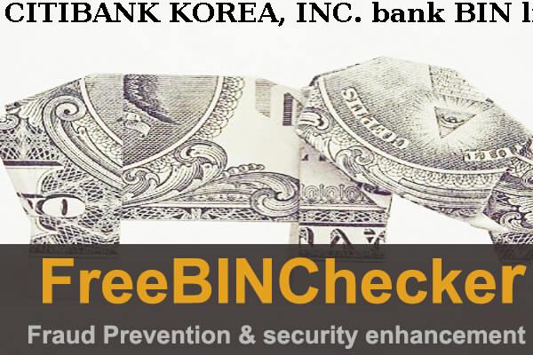 Citibank Korea, Inc. Lista de BIN