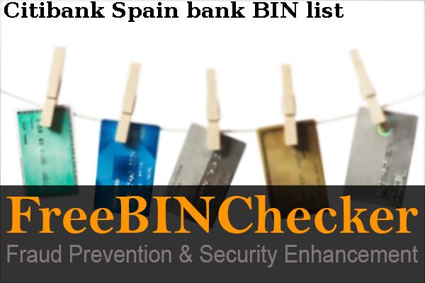 Citibank Spain BIN 목록