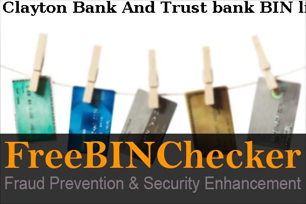 Clayton Bank And Trust BIN Dhaftar