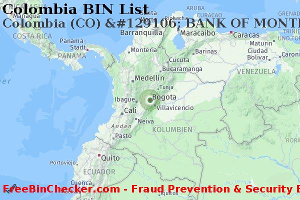 Colombia Colombia+%28CO%29+%26%23129106%3B+BANK+OF+MONTREAL BIN-Liste