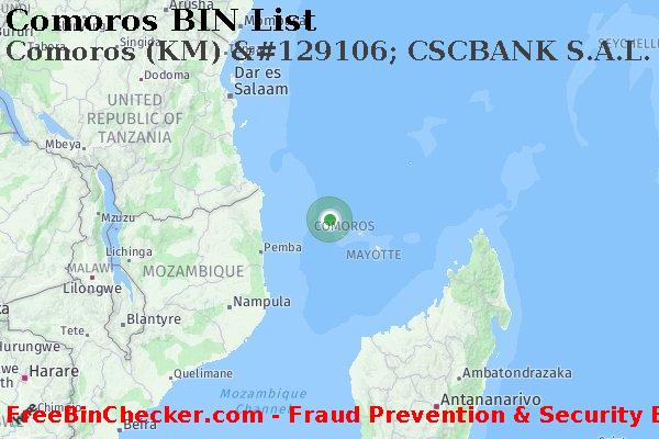 Comoros Comoros+%28KM%29+%26%23129106%3B+CSCBANK+S.A.L. BIN List