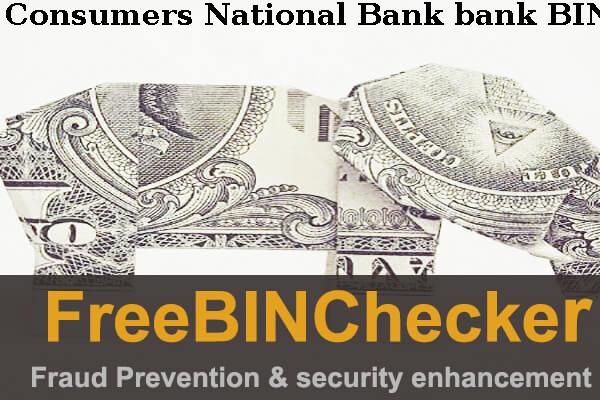 Consumers National Bank BIN Lijst
