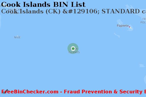 Cook Islands Cook+Islands+%28CK%29+%26%23129106%3B+STANDARD+card BIN List