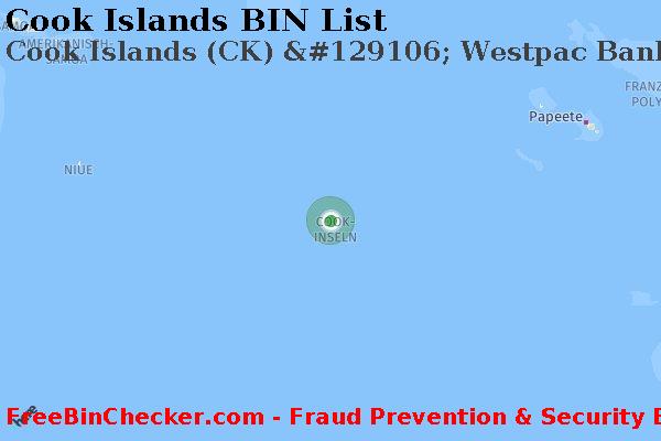 Cook Islands Cook+Islands+%28CK%29+%26%23129106%3B+Westpac+Banking+Corporation BIN-Liste