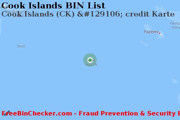 Cook Islands Cook+Islands+%28CK%29+%26%23129106%3B+credit+Karte BIN-Liste