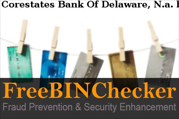 Corestates Bank Of Delaware, N.a. बिन सूची