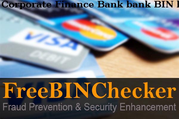 Corporate Finance Bank BIN Danh sách