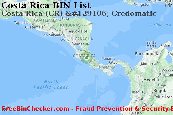 Costa Rica Costa+Rica+%28CR%29+%26%23129106%3B+Credomatic BIN Lijst