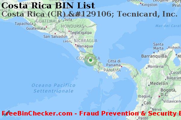 Costa Rica Costa+Rica+%28CR%29+%26%23129106%3B+Tecnicard%2C+Inc. Lista BIN