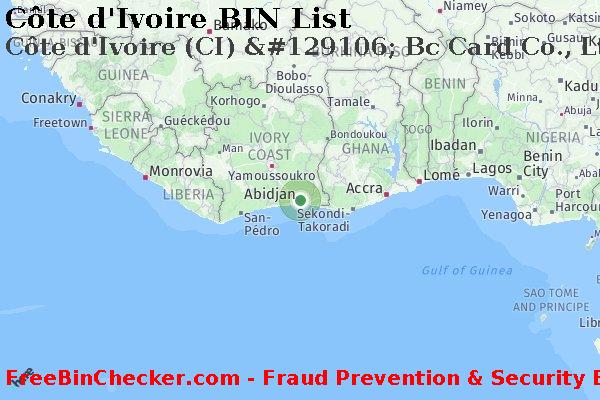 Côte d'Ivoire C%C3%B4te+d%27Ivoire+%28CI%29+%26%23129106%3B+Bc+Card+Co.%2C+Ltd. BIN List