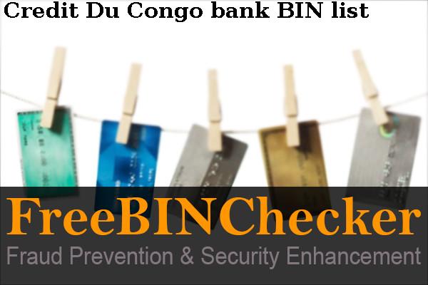 Credit Du Congo BIN Danh sách
