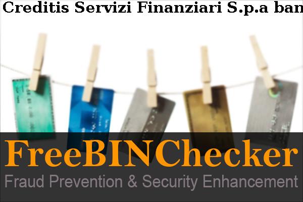 Creditis Servizi Finanziari S.p.a BIN列表
