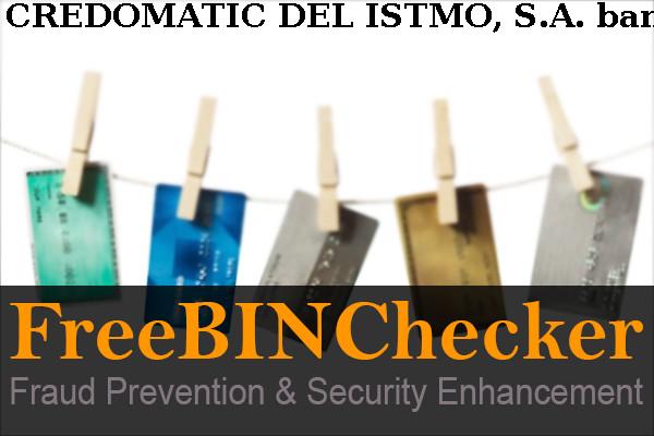 Credomatic Del Istmo, S.a. BIN列表