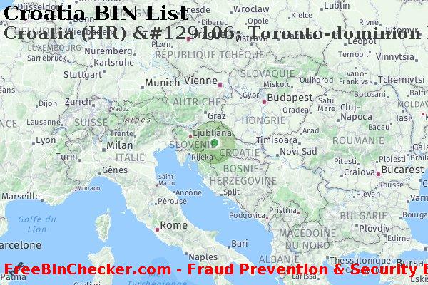 Croatia Croatia+%28HR%29+%26%23129106%3B+Toronto-dominion+Bank BIN Liste 