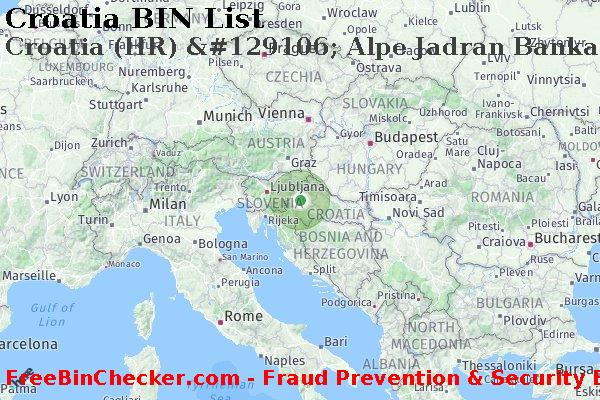 Croatia Croatia+%28HR%29+%26%23129106%3B+Alpe+Jadran+Banka+D.d. BINリスト