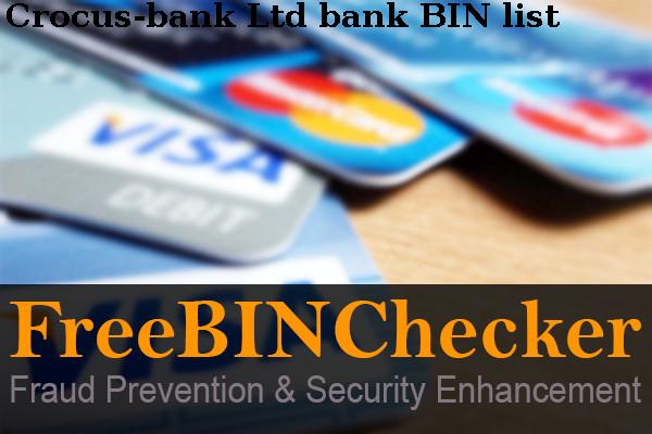 Crocus-bank Ltd Lista de BIN
