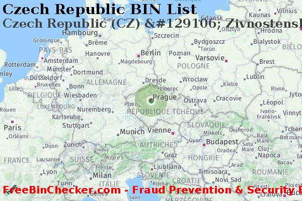 Czech Republic Czech+Republic+%28CZ%29+%26%23129106%3B+Zivnostenska+Banka BIN Liste 