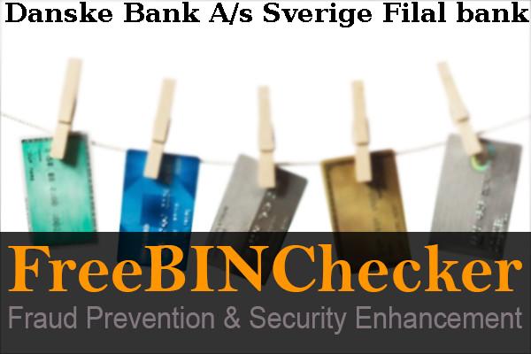 Danske Bank A/s Sverige Filal BIN List