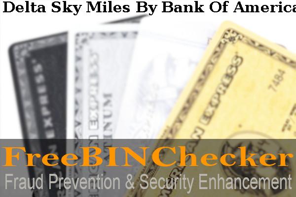 Delta Sky Miles By Bank Of America BIN列表