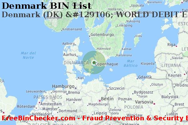 Denmark Denmark+%28DK%29+%26%23129106%3B+WORLD+DEBIT+EMBOSSED+tarjeta Lista de BIN