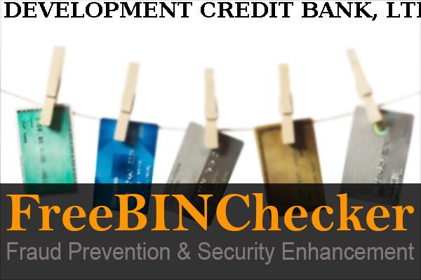 DEVELOPMENT CREDIT BANK, LTD. قائمة BIN