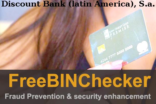 Discount Bank (latin America), S.a. BIN Lijst