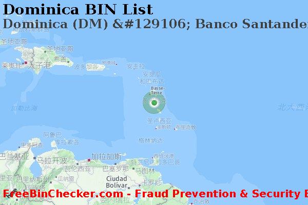 Dominica Dominica+%28DM%29+%26%23129106%3B+Banco+Santander%2C+S.a. BIN列表