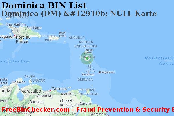 Dominica Dominica+%28DM%29+%26%23129106%3B+NULL+Karte BIN-Liste