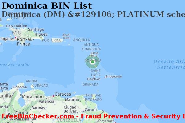 Dominica Dominica+%28DM%29+%26%23129106%3B+PLATINUM+scheda Lista BIN