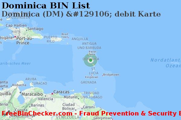 Dominica Dominica+%28DM%29+%26%23129106%3B+debit+Karte BIN-Liste