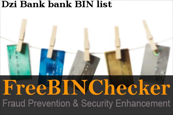 Dzi Bank BIN Lijst