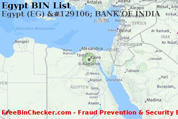Egypt Egypt+%28EG%29+%26%23129106%3B+BANK+OF+INDIA BIN-Liste