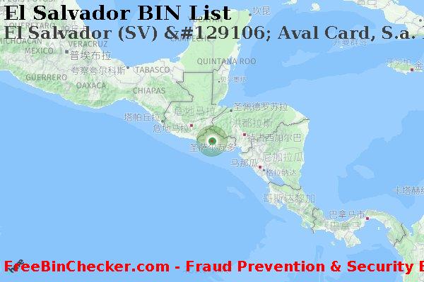 El Salvador El+Salvador+%28SV%29+%26%23129106%3B+Aval+Card%2C+S.a.+De+C.v. BIN列表