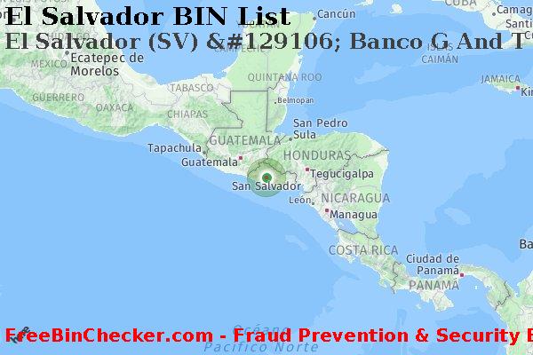 El Salvador El+Salvador+%28SV%29+%26%23129106%3B+Banco+G+And+T+Continental%2C+S.a. Lista de BIN