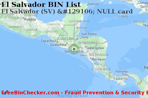 El Salvador El+Salvador+%28SV%29+%26%23129106%3B+NULL+card BIN List