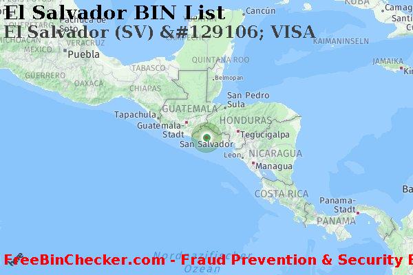 El Salvador El+Salvador+%28SV%29+%26%23129106%3B+VISA BIN-Liste