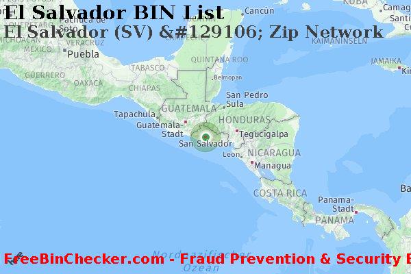 El Salvador El+Salvador+%28SV%29+%26%23129106%3B+Zip+Network BIN-Liste
