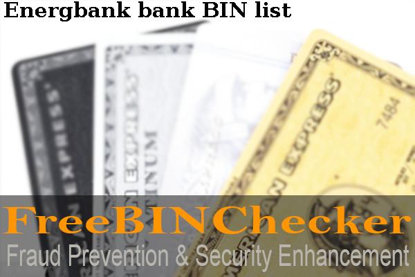 Energbank BIN Lijst