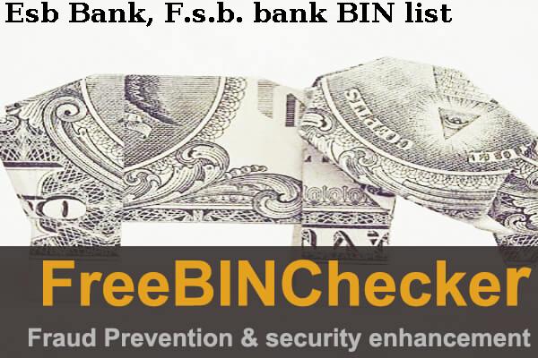 Esb Bank, F.s.b. BIN List