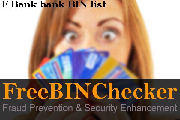 F Bank BIN List