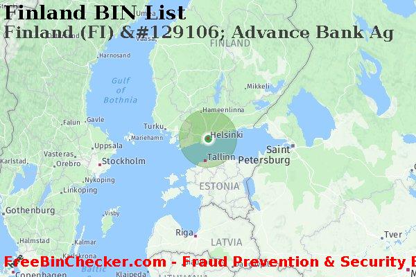 Finland Finland+%28FI%29+%26%23129106%3B+Advance+Bank+Ag BIN Lijst