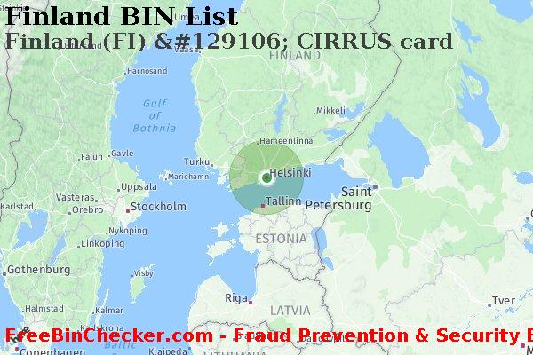 Finland Finland+%28FI%29+%26%23129106%3B+CIRRUS+card BIN List