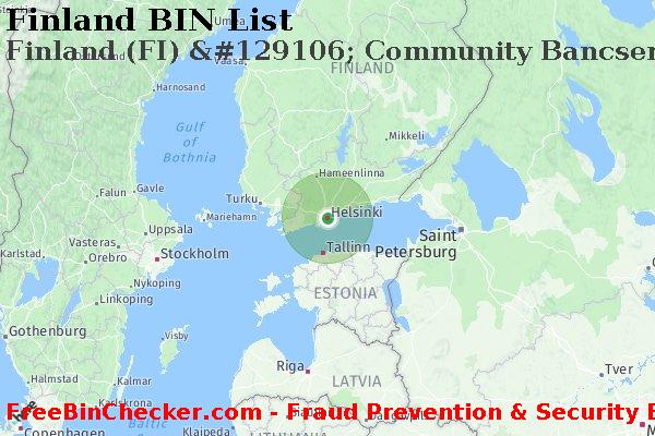 Finland Finland+%28FI%29+%26%23129106%3B+Community+Bancservice+Corporation BIN Dhaftar